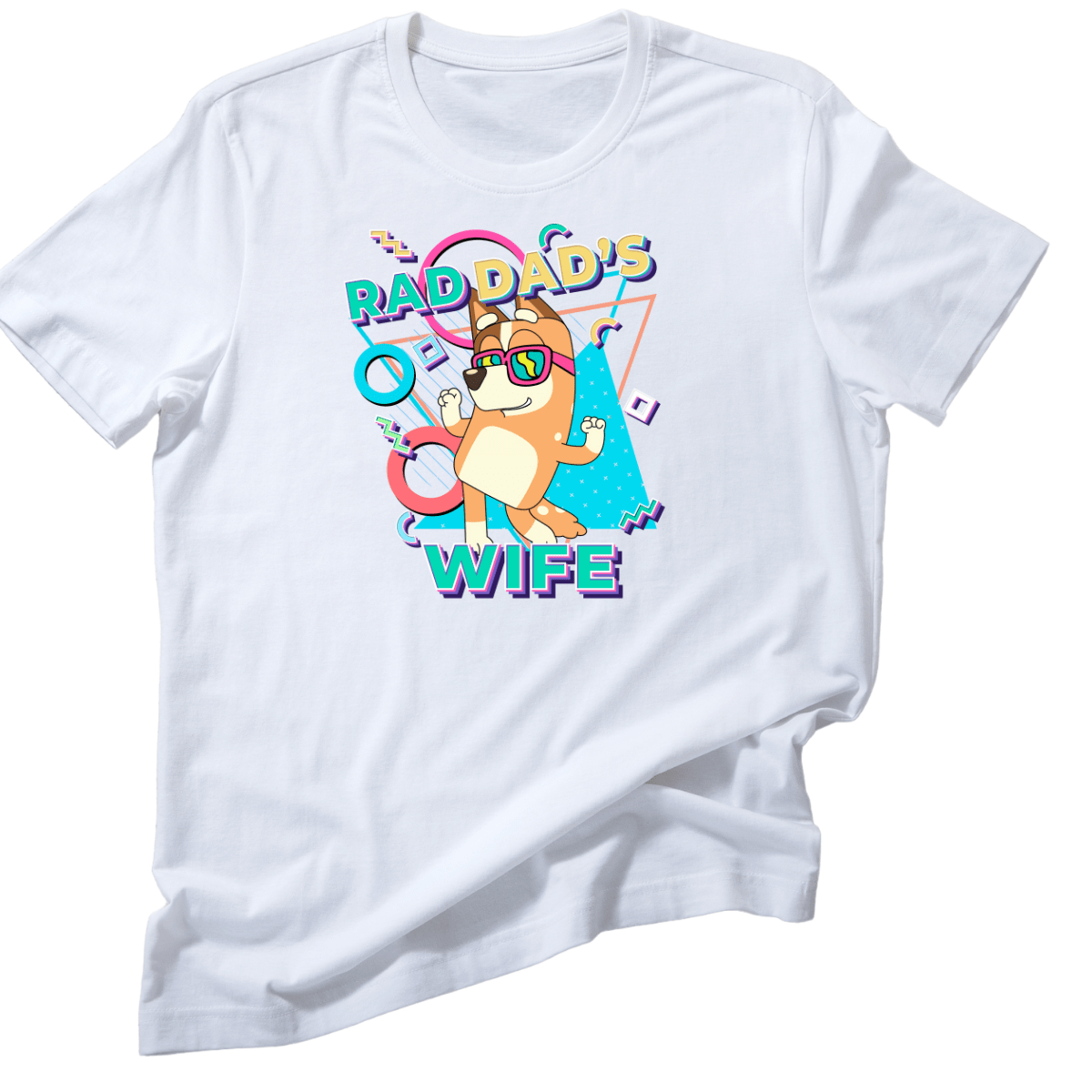 SimpliMust Tshirts Bluey Family Rad Dad & Rad Like Dad - White TShirts