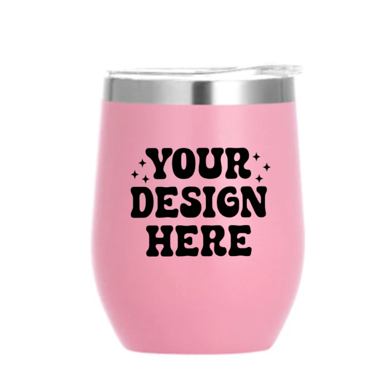 SimpliMust Tumblers Personalised Pink 12oz Wine Tumbler