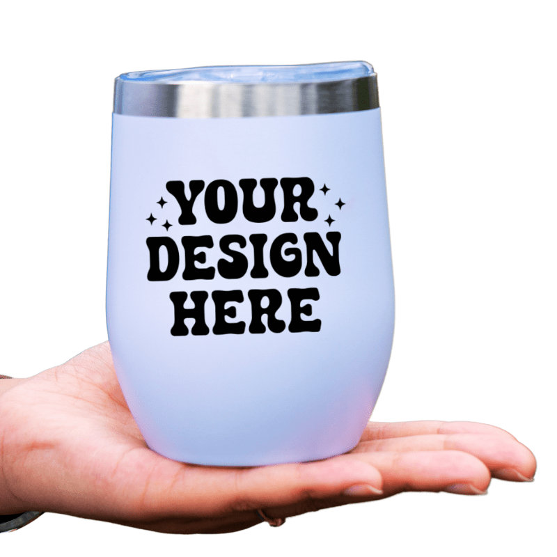 SimpliMust Tumblers Personalised White 12oz Wine Tumbler