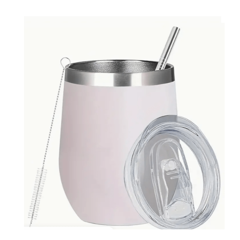 SimpliMust Tumblers Personalised White 12oz Wine Tumbler