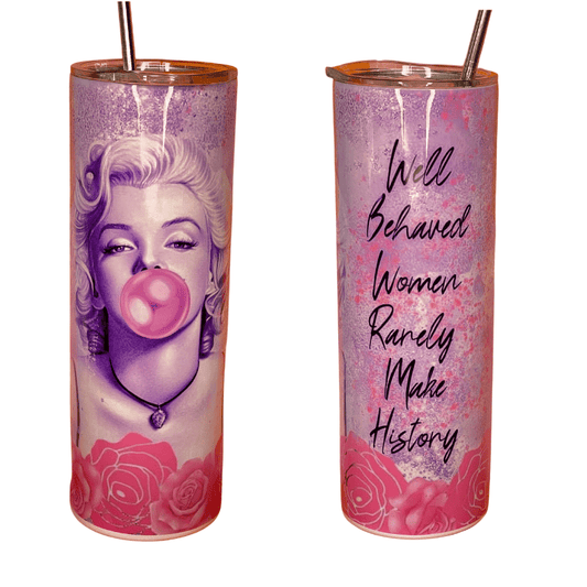SimpliMust Tumblers Well Behaved Women Rarely Make History 20oz Skinny Tumbler