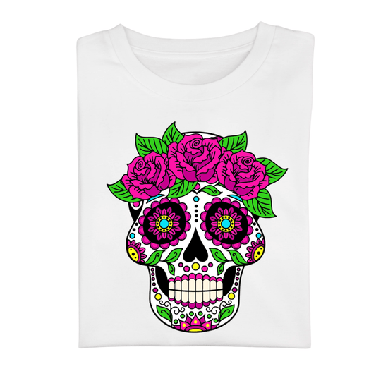 Simpli Shirts Floral Skull Tshirt