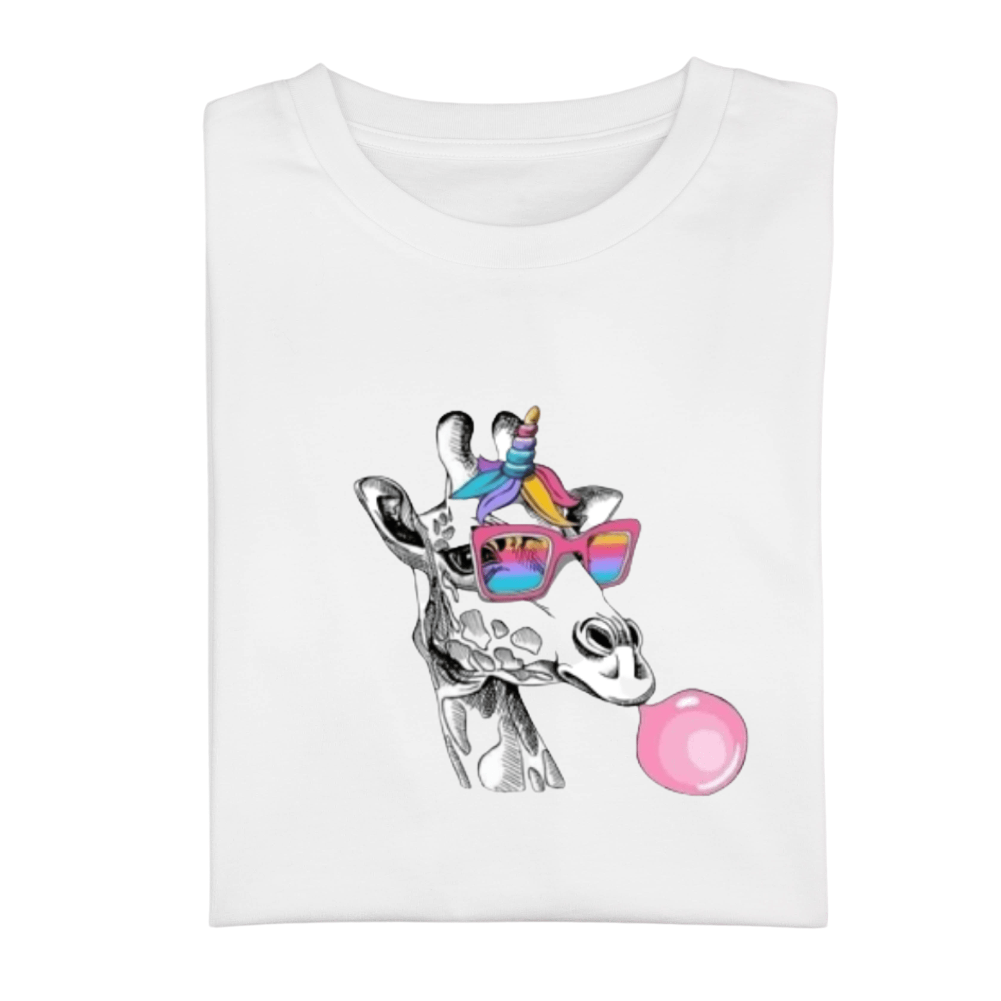 Simpli Shirts Giraffe BubbleGum Tshirt