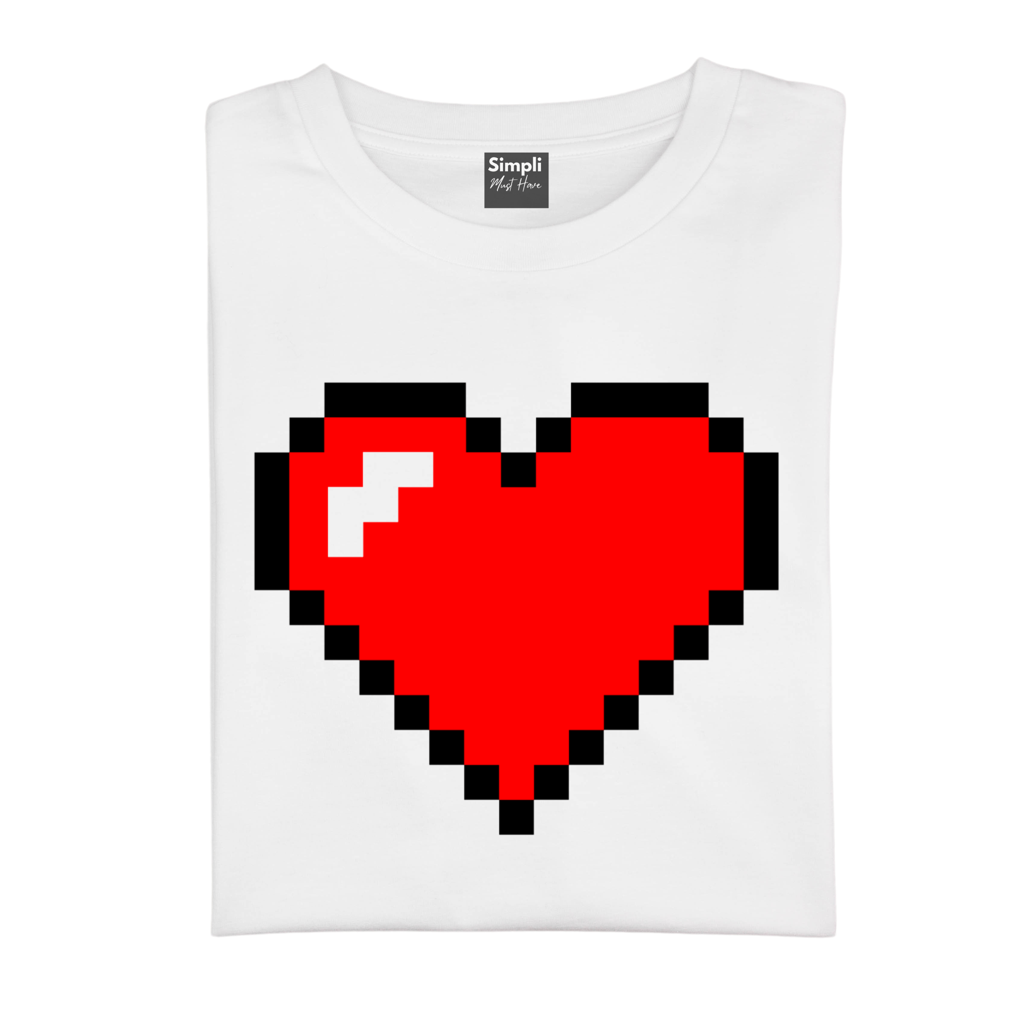 Simpli Shirts Pixel Heart Tshirt