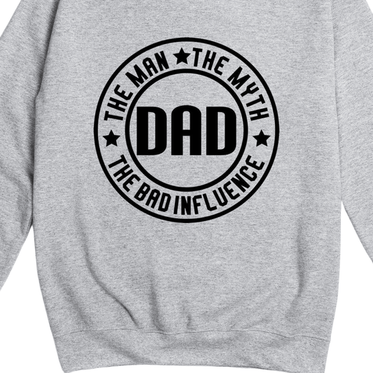 Simpli Sweatshirt Dad Man Myth Bad Influence Jumper