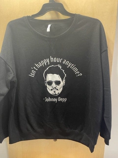 Simpli Sweatshirt S / Black Isn't Happy Hour Anytime Jumper