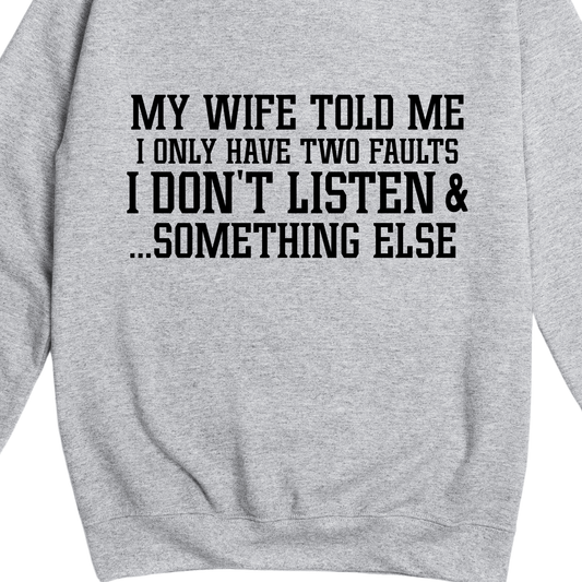 Simpli Sweatshirt S / Grey I Don't Listen Jumper