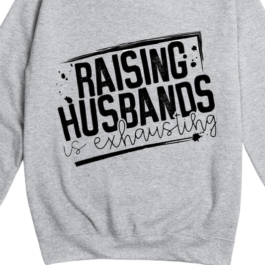 Simpli Sweatshirt S / Grey Raising Husbands is Exhausting Jumper