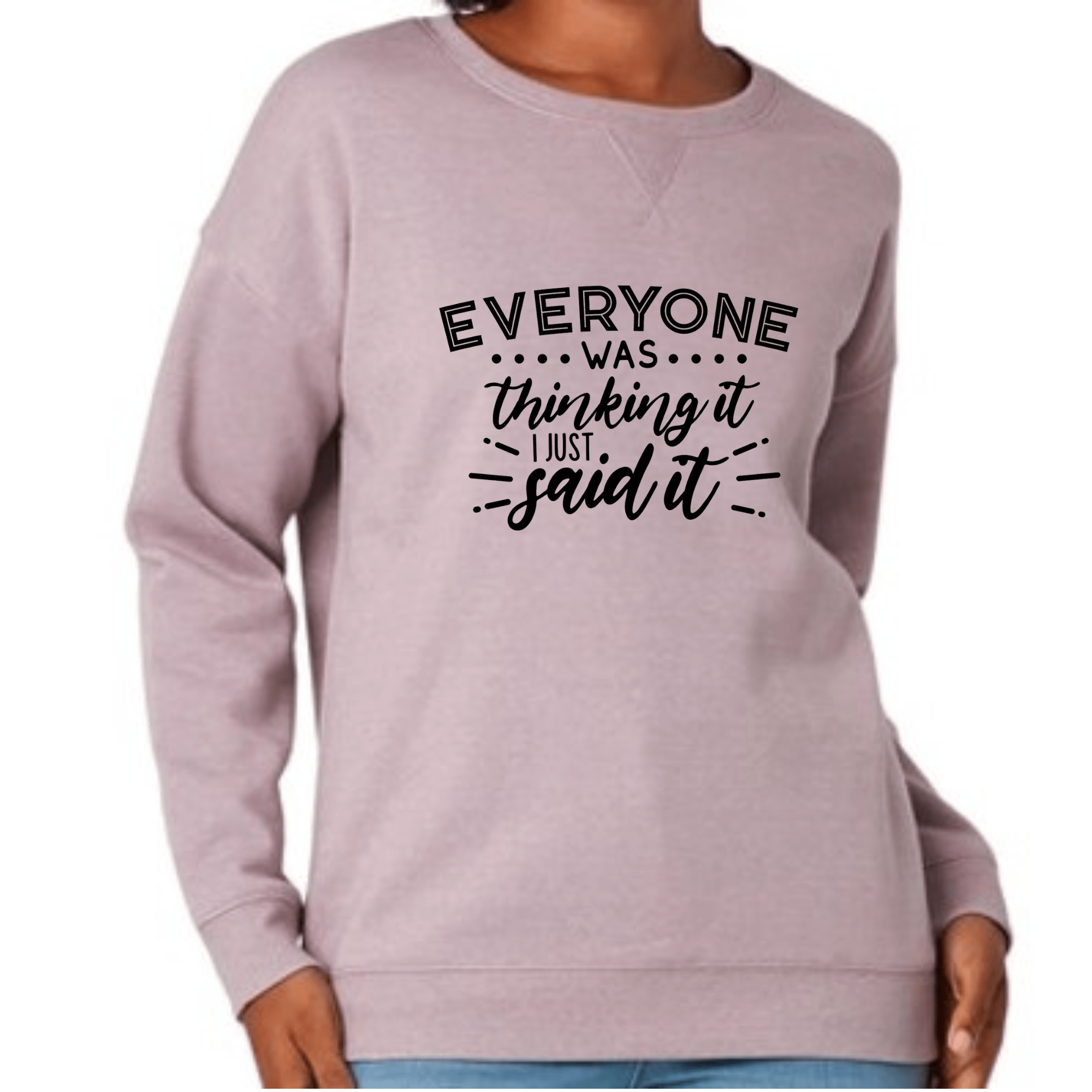 Simpli Sweatshirt S / Lilac Everyone Was Thinking It Jumper