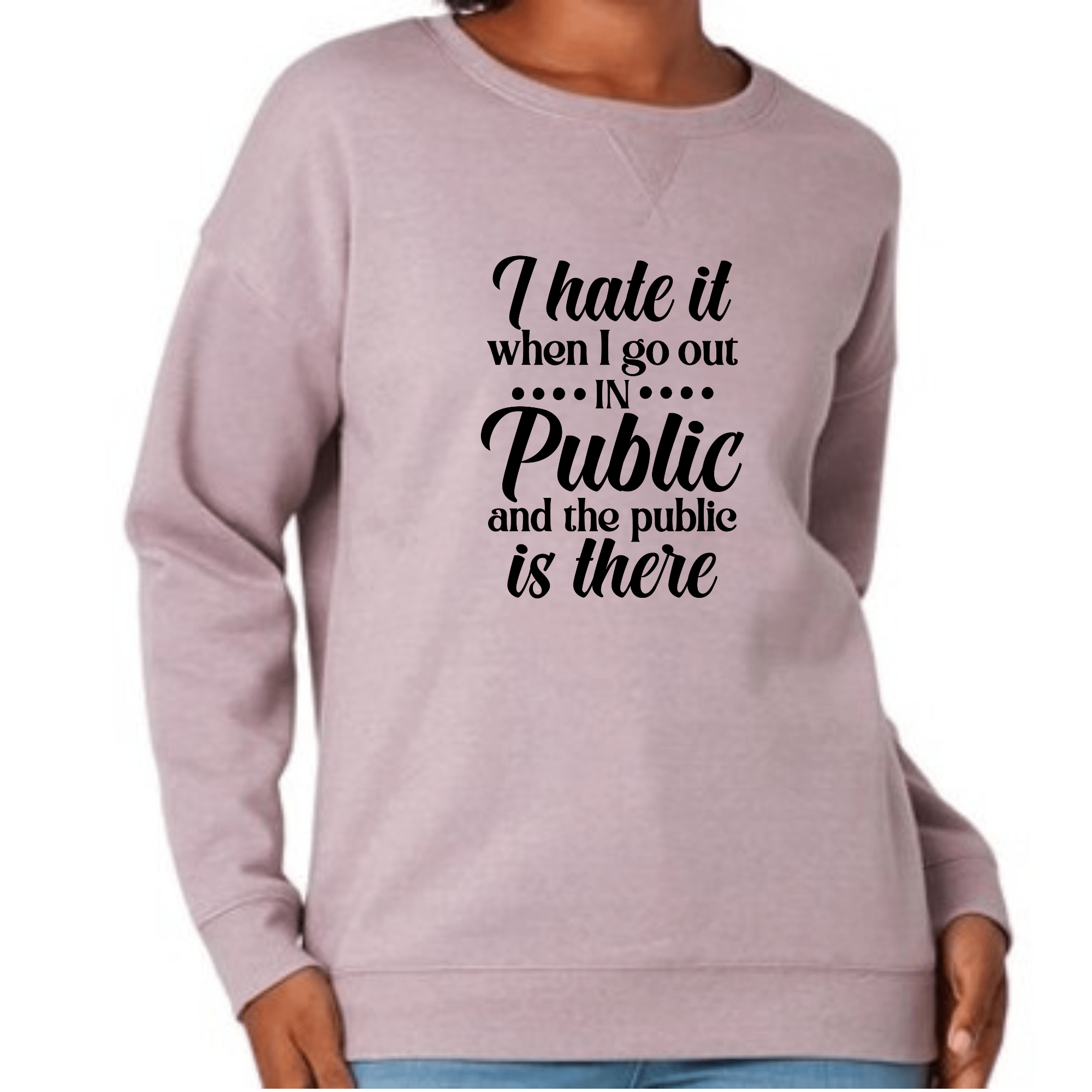 Simpli Sweatshirt S / Lilac I Hate Going Out in Public Jumper