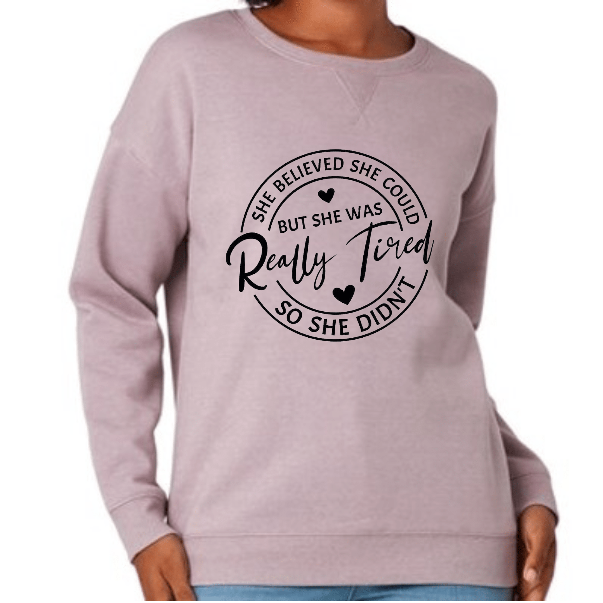 Simpli Sweatshirt S / Lilac She Believed She Could But Jumper