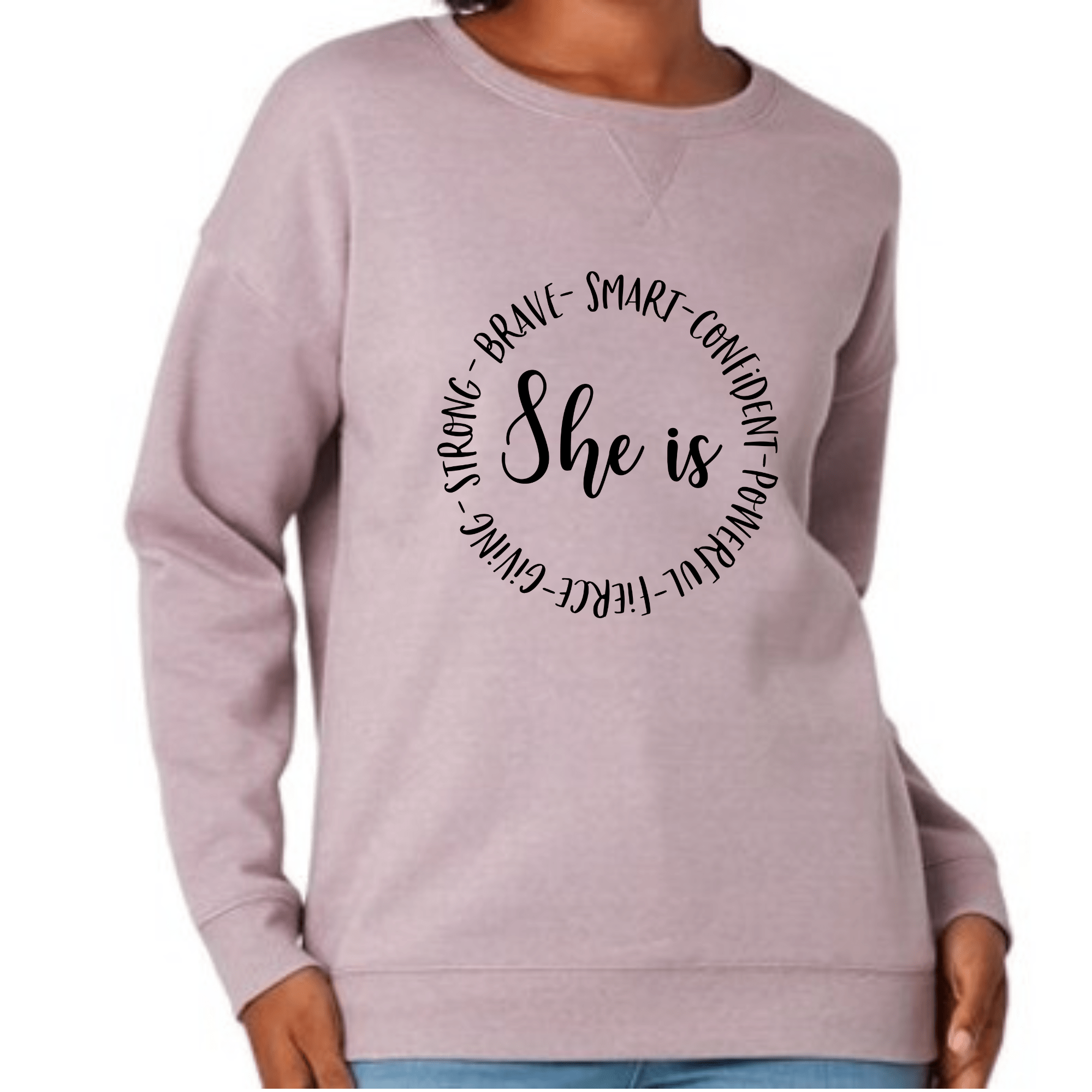 Simpli Sweatshirt S / Lilac She is Jumper