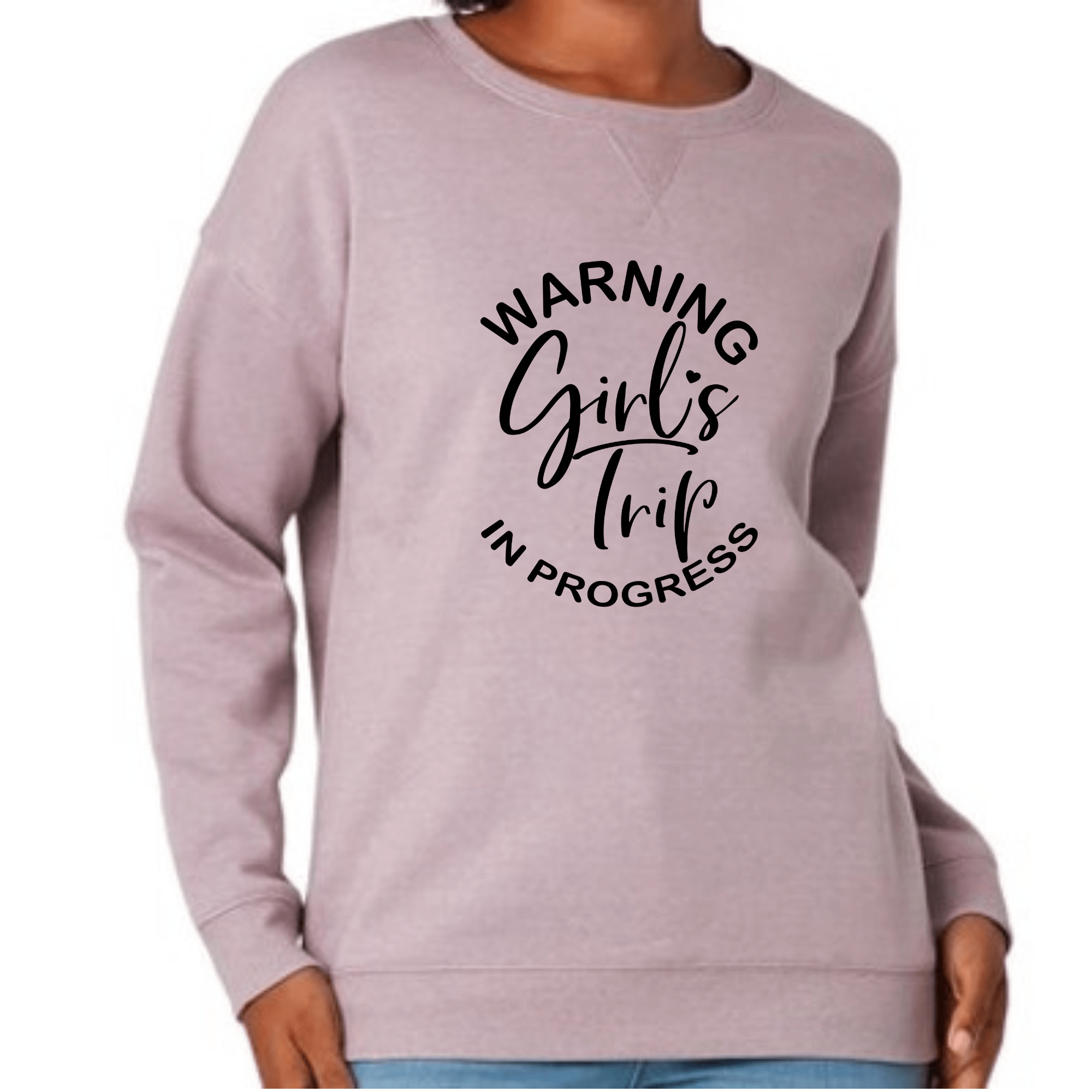 Simpli Sweatshirt S / Lilac Warning Girls Trip In Progress Jumper