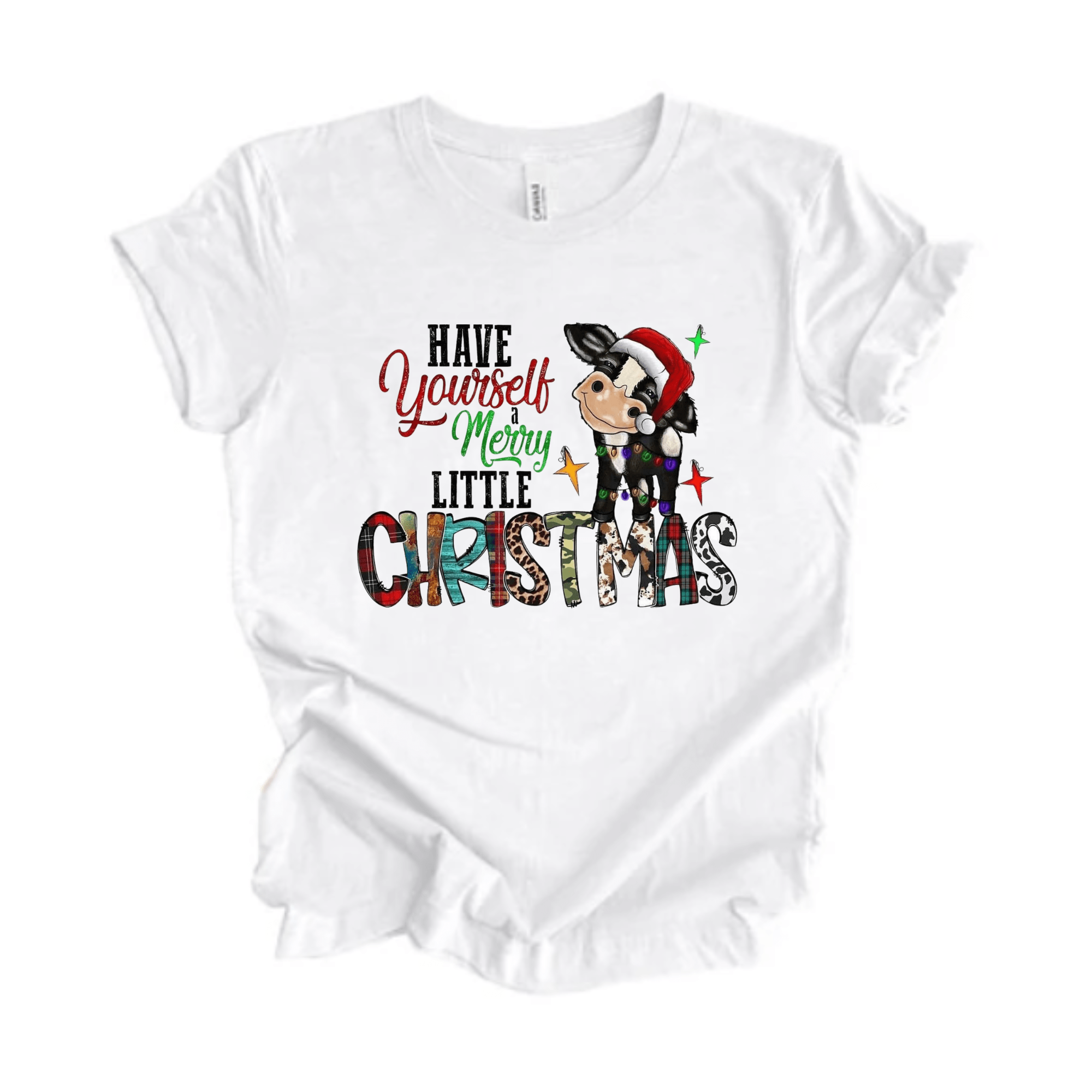 Simpli tshirt Christmas Cow Tshirt