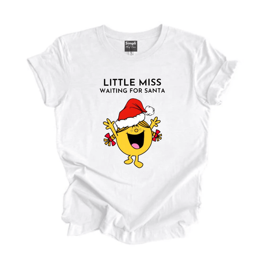 Simpli tshirt Little Miss Waiting For Santa Tshirt