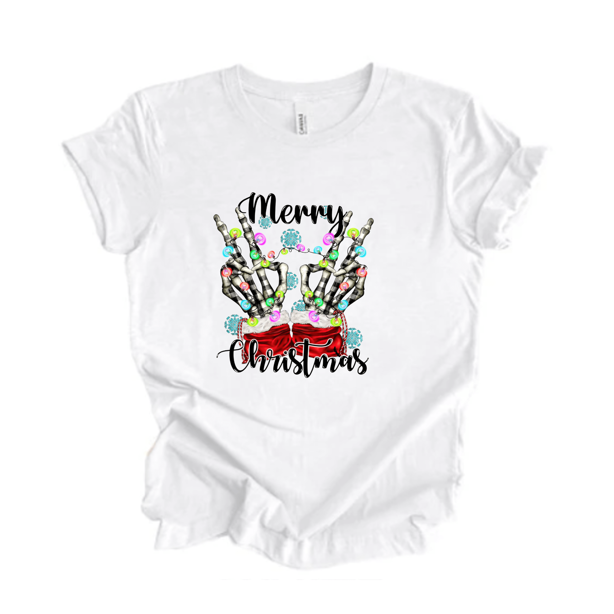 Simpli tshirt Merry Xmas Skeleton Peace Tshirt