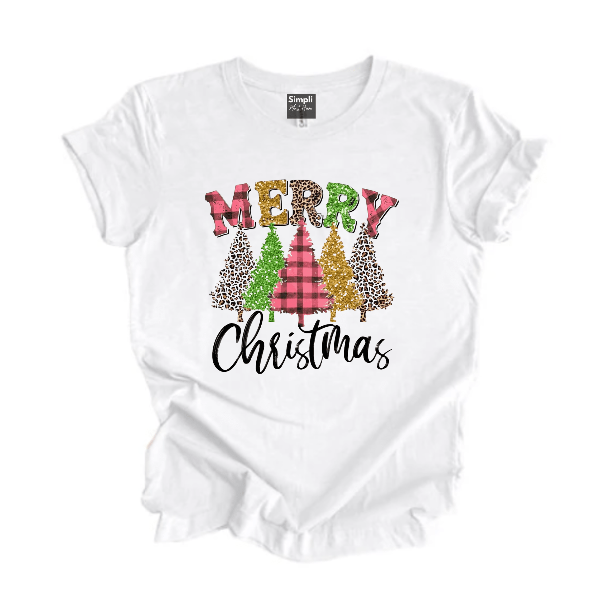 Simpli tshirt Pretty Merry Christmas Tshirt