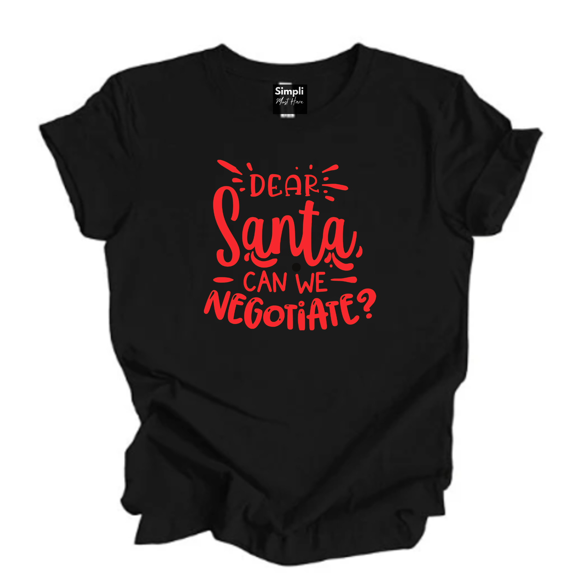 Simpli tshirt Santa Can we Negotiate Tshirt