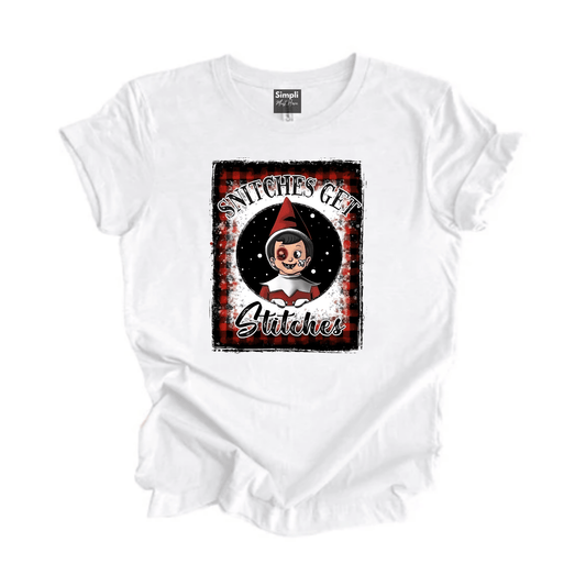 Simpli tshirt Snitches Get Stitches Tshirt