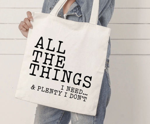 SimpliMust Paper & Plastic Shopping Bags All The Things I Need Tote Bag