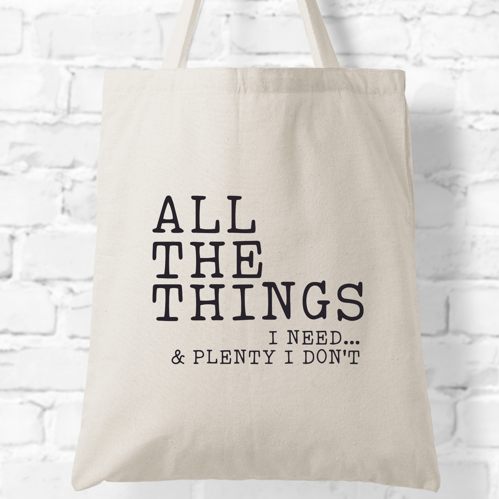 SimpliMust Paper & Plastic Shopping Bags All The Things I Need Tote Bag