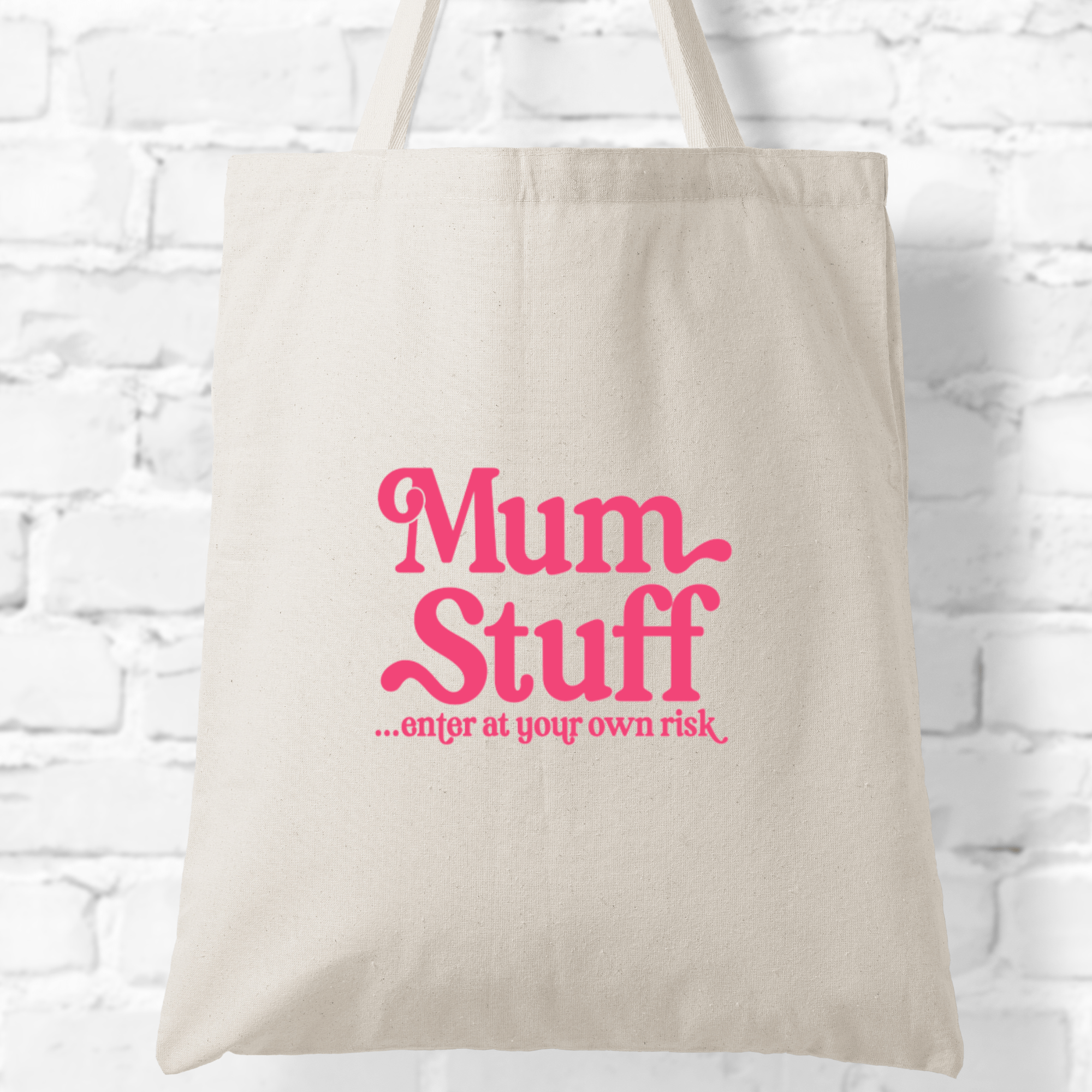 SimpliMust Paper & Plastic Shopping Bags Pink Mum Stuff Tote Bag