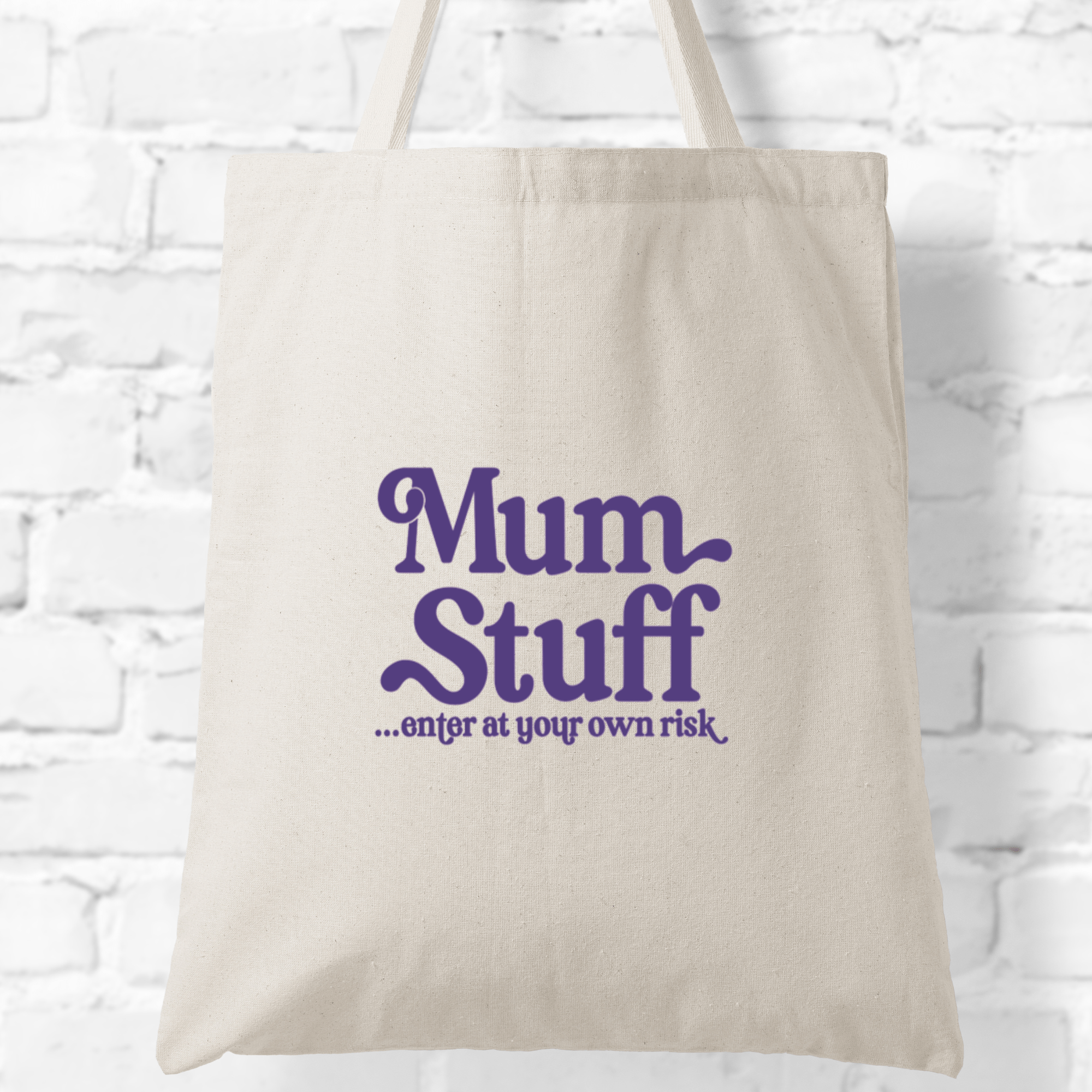 SimpliMust Paper & Plastic Shopping Bags Purple Mum Stuff Tote Bag
