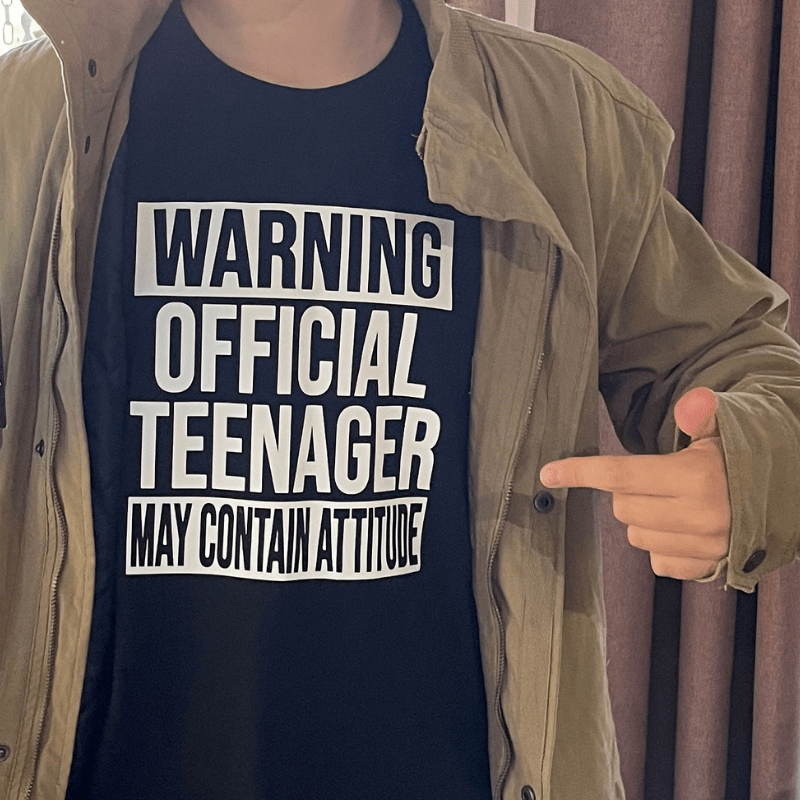 SimpliMust Shirts & Tops Warning Official Teenager May Contain Attitude TShirt