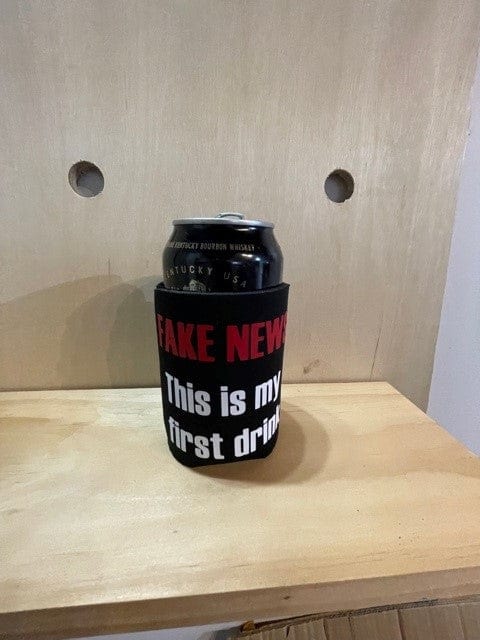 SimpliMust Stubby Coolers Fake News First Drink Stubby Cooler